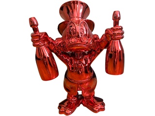 Dagobert Duck beeld, Lior24, Rood